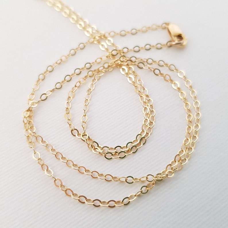 Delicate Gold Necklace 14k Gold Filled Thin Choker Chain Etsy Australia