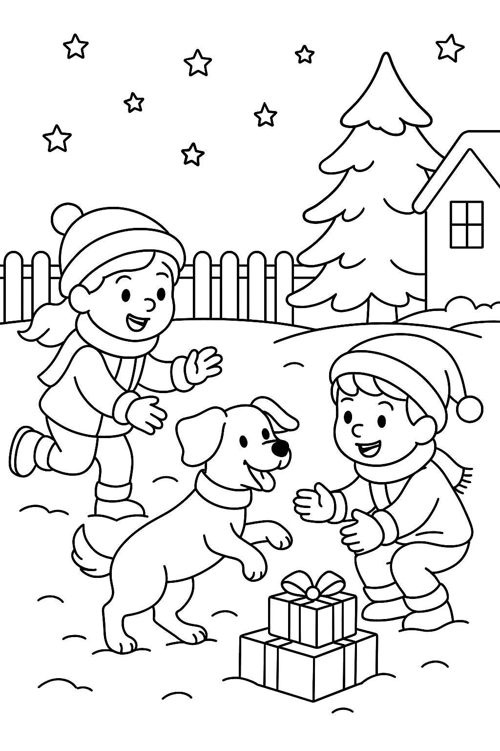 60 Weihnachts-Ausmalbilder für Kinder – PDF-Set A4 | Hiver, Elfen