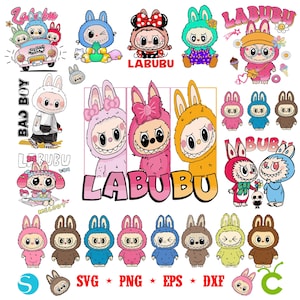 La bu bu Svg Bundle, La bu bu Png, Kawaii Monsters Cliparts, La-bu-bu Design, La_bu_bu Character Designs, La bu bu Sublimation, La bu bu Cut