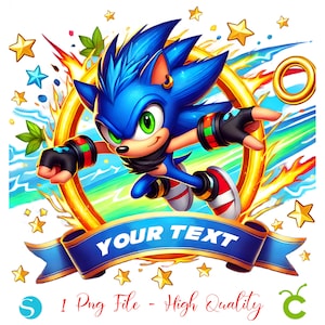 Sonic Png, Sonic Birthday Banner, High Quality, Sonic Clipart Png, Sonic Silhouette, Baby shirt Diy Png, Sonic Sublimation, Sonic Shirt Diy