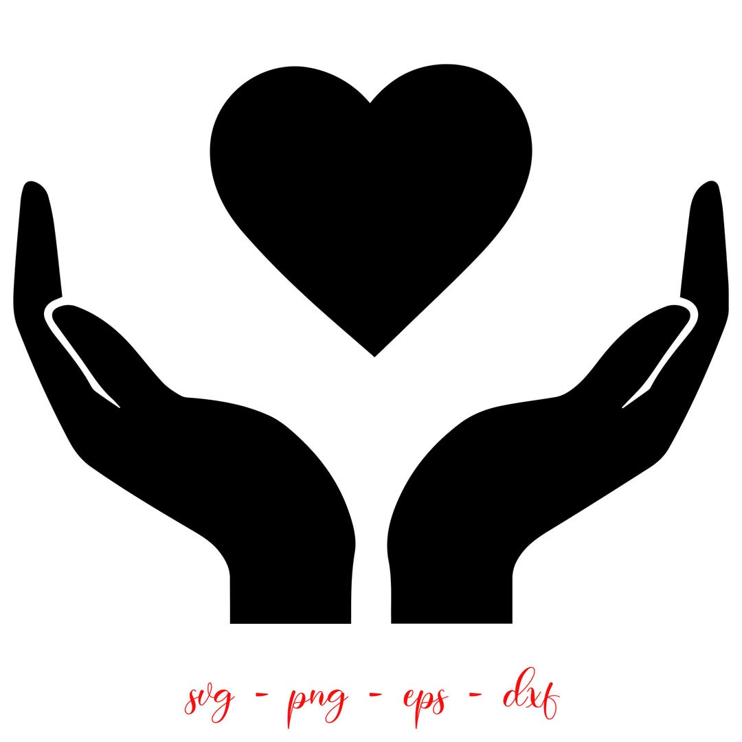 Hands Svg, Hands Png, Hands With Heart Svg Heart Love Svg Hands Vector ...