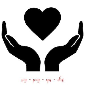 Hands Svg, Hands Png, Hands with Heart Svg heart love Svg Hands vector Heart Cricut SVG Hands Cricut Svg Heart PNG Love Silhouette svg