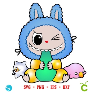 La bu bu Svg, La_bu_bu Character Designs, La bu bu Png, Kawaii Monsters Cliparts, La-bu-bu Design, La bu bu Sublimation, La bu bu Cricut