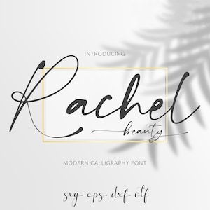 Fuente de caligrafía OTF Fuente de boda con colas Fuente cursiva Fuente de caligrafía cortada SVG Fuente de escritura cursiva Letras SVG de boda Fuente Cricut Silhouette