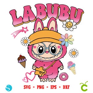 La bu bu Svg, La bu bu Png, Kawaii Monsters Cliparts, La bu bu Cricut, La-bu-bu Design, La_bu_bu Character Designs, La bu bu Sublimation