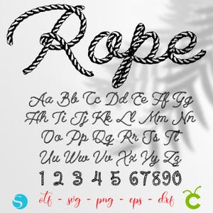 Fonte Rope Otf, Letras Rope svg, Letras Cowboy Svg Western Font, Rope Svg, Fonte Cowboy SVG Fonte Letras ocidentais SVG Fonte Cricut Handwriting