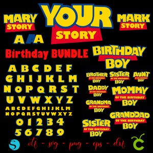 Toy Story Svg Bundle, Toy Story Letters SVG Layered, Toy Story Font, Toy Story Logo, Toy Story Birthday SVG, Toy Story Png, Toy Story Cricut
