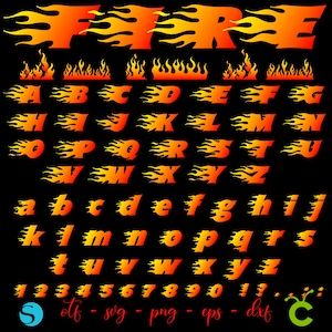 Letras de fuego svg, letras de fuego svg, fuente de Cricut, números de fuego, números de fuego png, letras de fuego svg, silueta de fuego, letras de autos svg