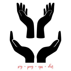 Hands Svg, Hands Png, Praying Hands Cricut Prayer cut SVG for Cricut Hands Religious Clipart PNG Christian Silhouette svg Clipart SVG Vector