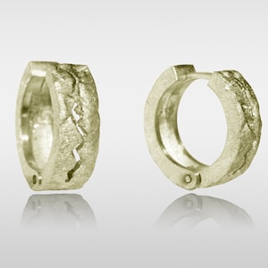 Boucles d'oreilles pour hommes uniques en argent sterling - Mini créoles - Cadeau pour lui - Bijoux pour hommes