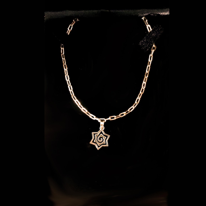 Gold Star of David pendant necklace, Designer Jewish jewelry gift for women. image 5