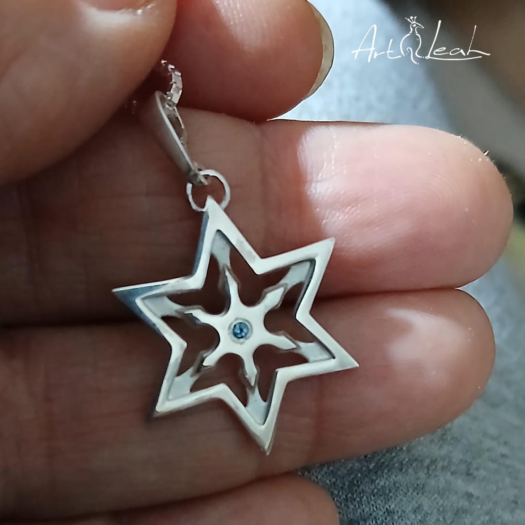 Silver Star of David Pendant Necklace, Strength & Protection