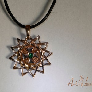 Christianity symbol, Ertzgama lucky star necklace pendant, dainty Israeli jewelry. image 6