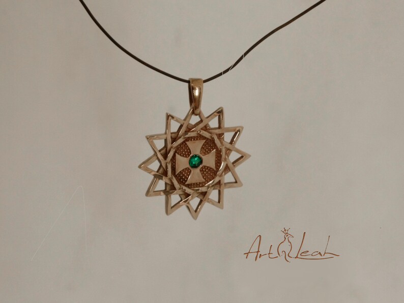 Christianity symbol, Ertzgama lucky star necklace pendant, dainty Israeli jewelry. image 7