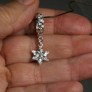 Star of David gold earrings for men and women, Designer unique earrings, Israeli jewelry, made in Haifa. image 5