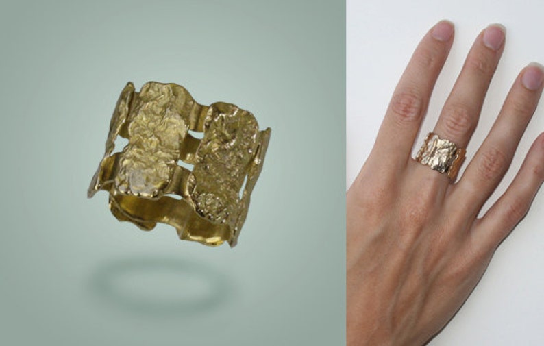 Переплавить золотое кольцо. Кольцо из необработанного золота. Необычные кольца из золота. Массивные золотые кольца. Кольца широкие дизайнерские.