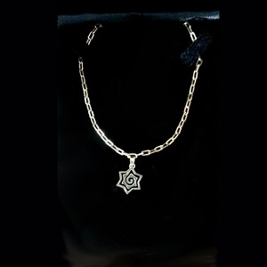 Gold Star of David pendant necklace, Designer Jewish jewelry gift for women. image 6