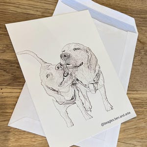 Carte postale A5 avec Ben et Artie