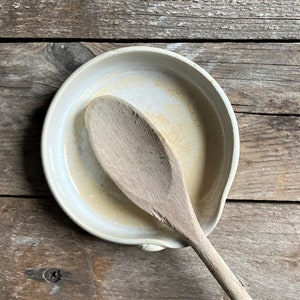 Spoon Rest  in Cream Stoneware - MADE TO ORDER - Ceramic Pottery