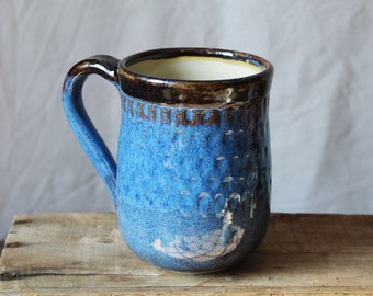 Deep blue - beer mug for 450 ml  - tea cup