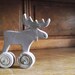 Ceramic Moose on Wheels for Your Home - Home Decor