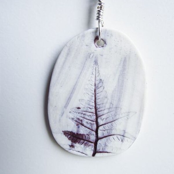 A Fern in the Forest - Porcelain necklace
