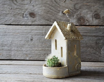 Tealight holder and planter House - Stoneware