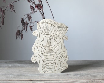 Amanite Panel Mushroom vase  - MADE TO ORDER -  Handmade Ceramics  - Stoneware -