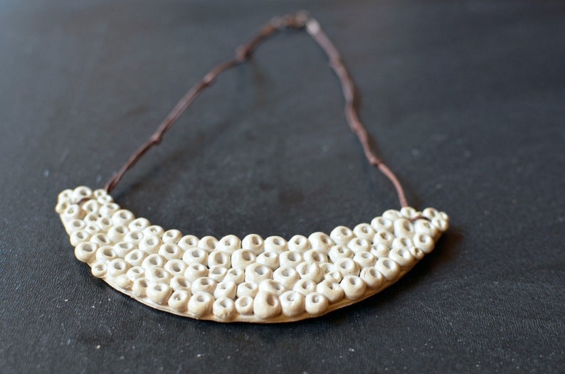 Stoneware Necklace Corals Corals Necklace Statement Necklace image 1