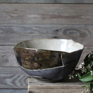 Frammenti - Big black stoneware bowl