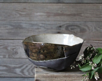 Frammenti - Big black stoneware bowl