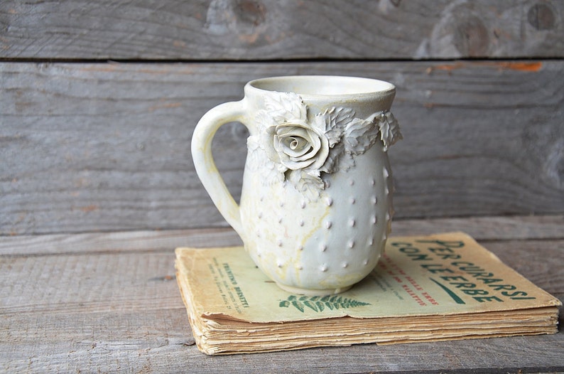 Stoneware Tea Cup Handmade Ceramics Stoneware cream Etsy