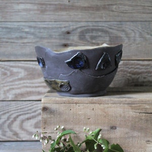 Frammenti Medium black stoneware bowl MADE TO ORDER image 3