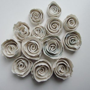 Porcelain Necklace Three White Porcelain Roses a Fresh Necklace from Italy Limoges Porcelain image 3