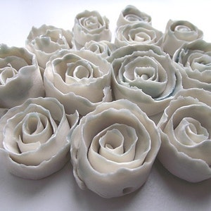 White Porcelain Rose Necklace image 4