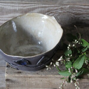 Frammenti Medium black stoneware bowl MADE TO ORDER image 6