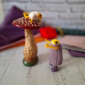 Cute Yellow Frog Family, Handmade Knitted Frogs
