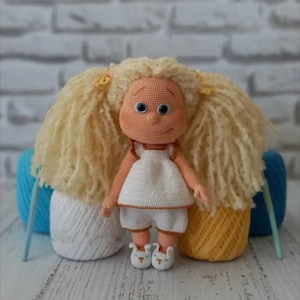 Cute Handmade Lily Amigurumi Doll, Blonde Crochet Doll