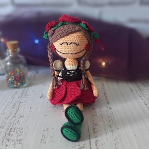 Muñeca Amigurumi Hecha a Mano, Muñeca de Ganchillo