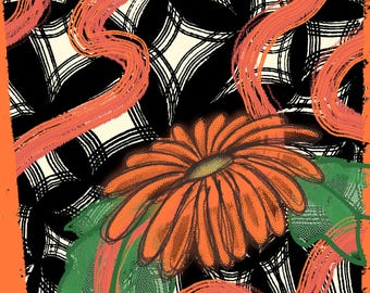 Orange Flower Poster