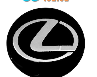 4 Stück Radmitte Nabenaufkleber 65 mm passend für Lexus mit Metall Embleme / Felge Abdeckungen