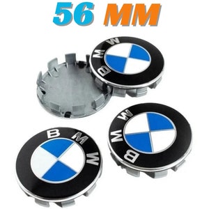 4 pieces 56mm BMW hub caps covers with blue logo
