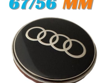 4 Stück 67 mm / 56 mm Audi Nabenkappen für Nabenkappen