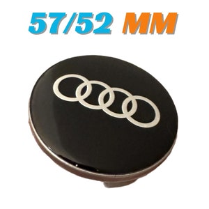 4 pieces 57mm / 52mm Audi wheel center hub caps covers