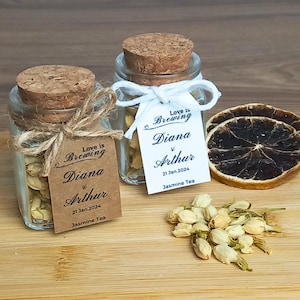 Bulk Wedding Favors for Guests, Personalized Favors, Perfect Gift, Herbal Tea Favors, Tea Party Favors