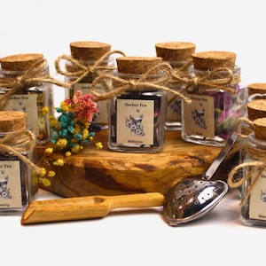 10 Loose Leaf Tea Sampler Gift Set, Christmas Gift Set, Birthday Gift Set, Gift for Her, Mom, Sister, Tea Favors, Herbal Tea Gift Set