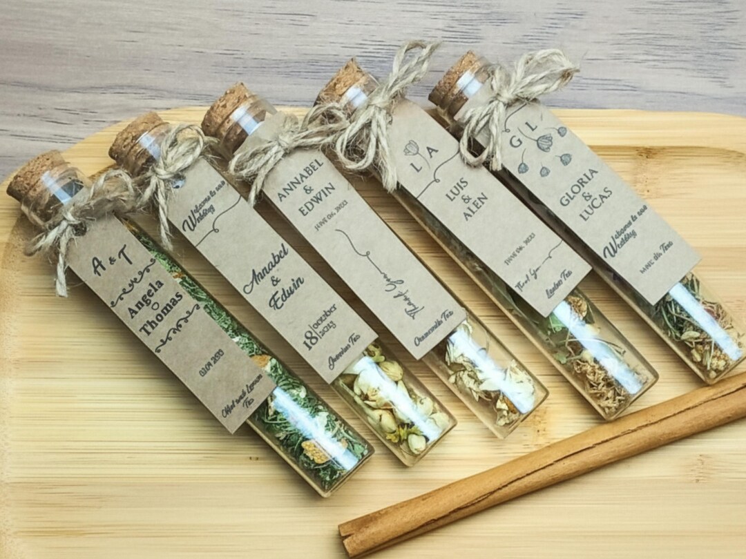 Bulk Wedding Favors for Guests, Herbal Tea, Perfect Gift, Personalized ...