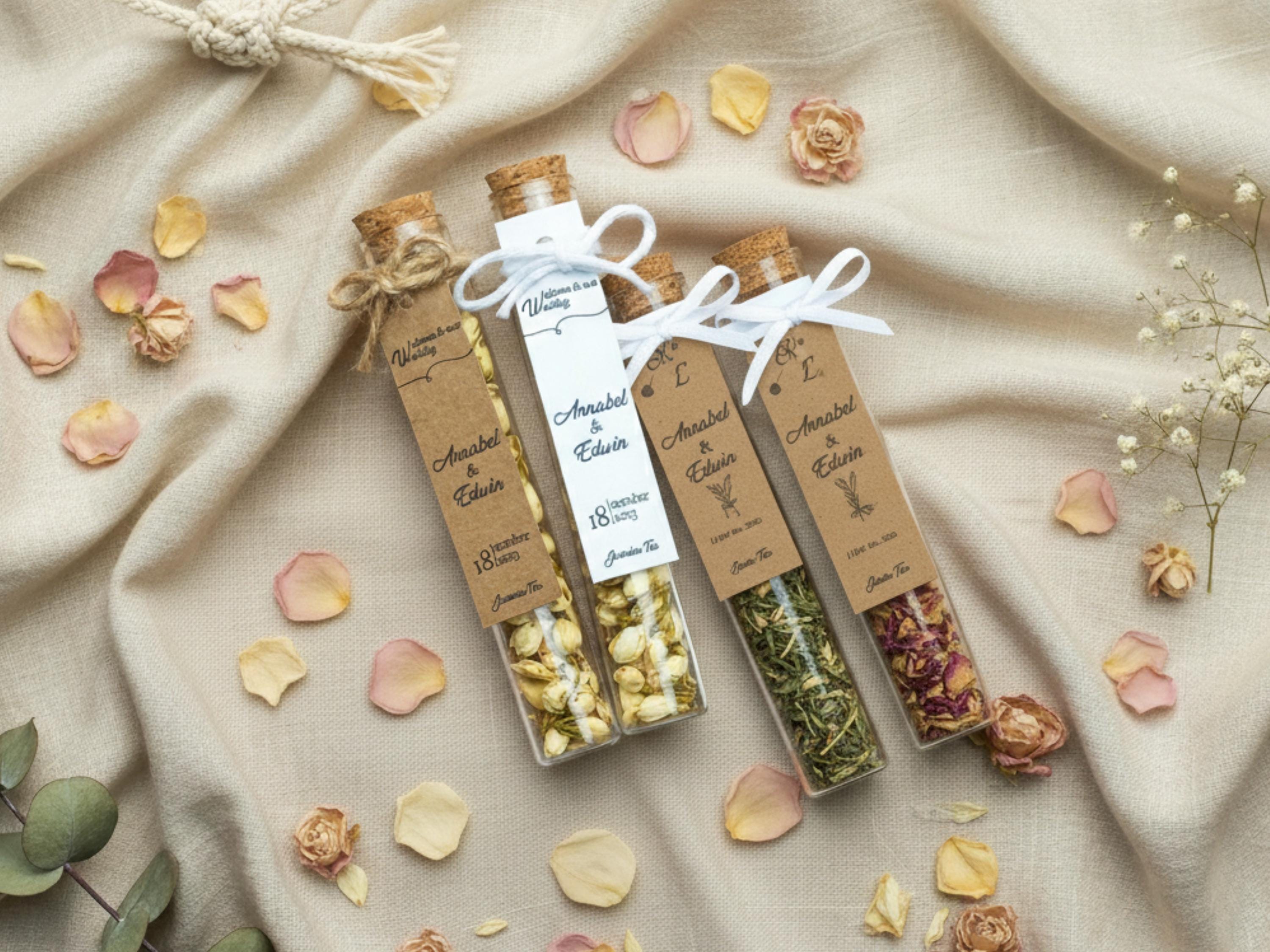 Bulk Wedding Favors for Guests, Herbal Tea, Perfect Gift, Personalized ...