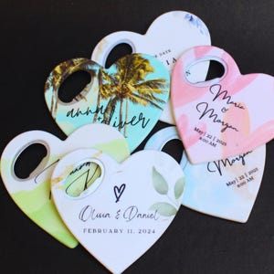 Wedding Favors for Guests in Bulk, Personalized Magnet Bottle Opener Favors, Custom party Favors