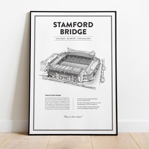 Stamford Bridge Poster, Schnürsenkel Druck, Fußball Fans, Football Poster, Geschenk für Ihn, Sport Fan Geschenk